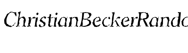 ChristianBeckerRandom-Italic font preview