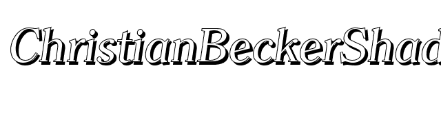 ChristianBeckerShadow-Italic font preview