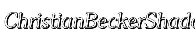 ChristianBeckerShadow-Light-Italic font preview