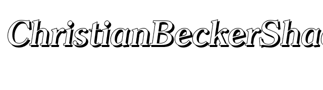 ChristianBeckerShadow-Medium-Italic font preview