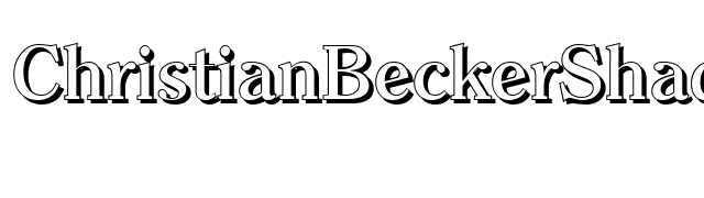 ChristianBeckerShadow-Medium-Regular font preview