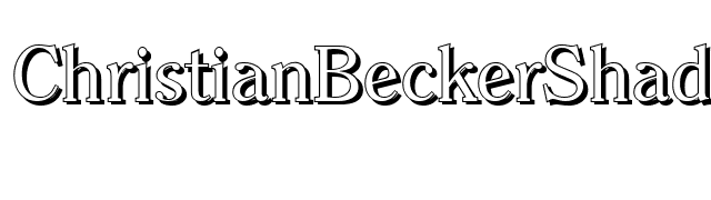 ChristianBeckerShadow-Regular font preview