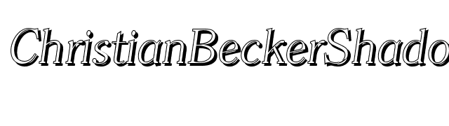 ChristianBeckerShadow-Xlight-Italic font preview