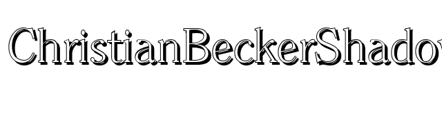 ChristianBeckerShadow-Xlight-Regular font preview