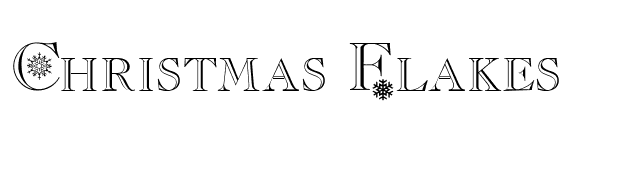 Christmas Flakes font preview