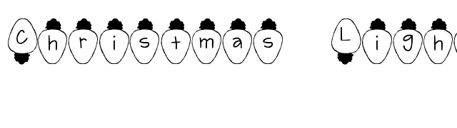 Christmas Lights font preview