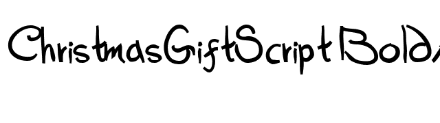 ChristmasGiftScript BoldA font preview