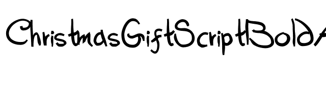 ChristmasGiftScriptBoldA font preview