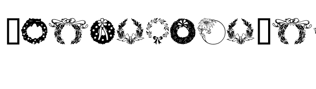 ChristmasWreath font preview