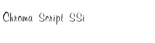 Chroma Script SSi font preview