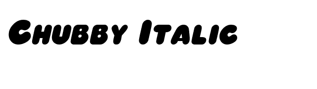 Chubby Italic font preview