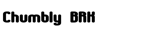 Chumbly BRK font preview