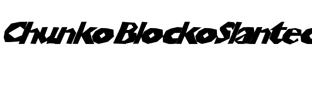 ChunkoBlockoSlanted font preview