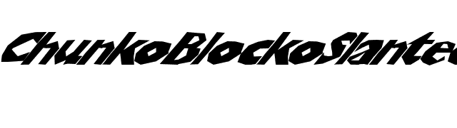 ChunkoBlockoSlantedWild font preview