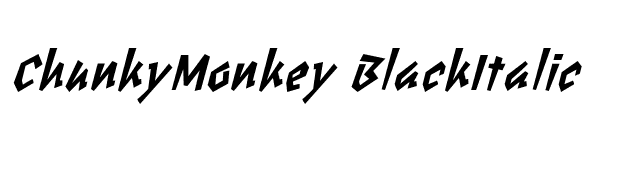 ChunkyMonkey BlackItalic font preview