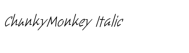 ChunkyMonkey Italic font preview