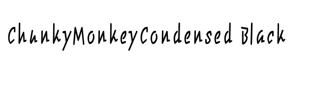 ChunkyMonkeyCondensed Black font preview