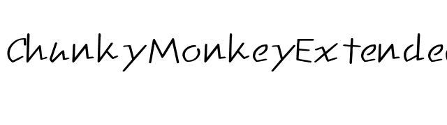 ChunkyMonkeyExtended Plain font preview