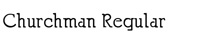 Churchman Regular font preview