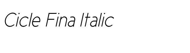 Cicle Fina Italic font preview