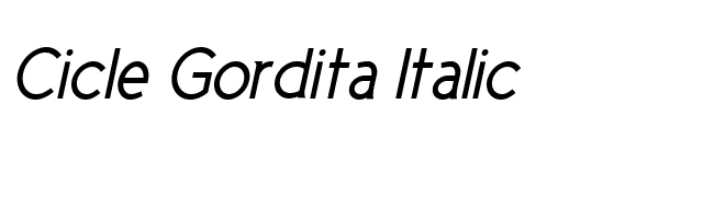 Cicle Gordita Italic font preview