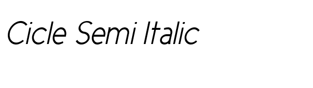 Cicle Semi Italic font preview