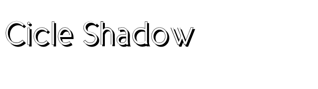 Cicle Shadow font preview