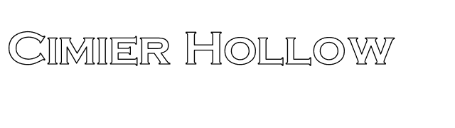 Cimier Hollow font preview