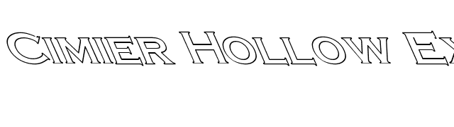 Cimier Hollow Extreme Lefty font preview