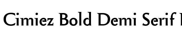 Cimiez Bold Demi Serif PDF font preview