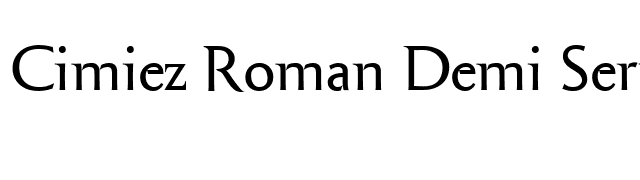 Cimiez Roman Demi Serif PDF font preview