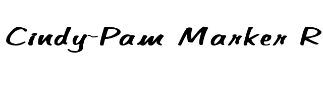 Cindy-Pam Marker Regular font preview