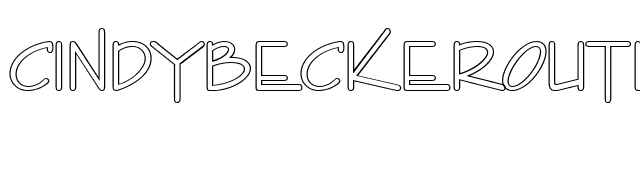 CindyBeckerOutline font preview