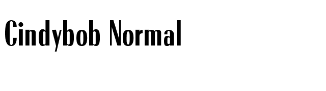 Cindybob Normal font preview