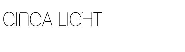 Cinga Light font preview