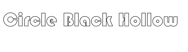 Circle Black Hollow font preview