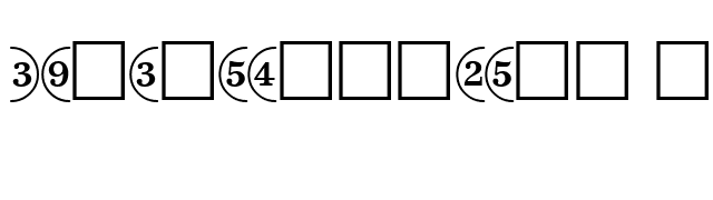 CircledNumbers Normal font preview