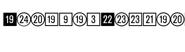 CircledNumbers-Regular font preview