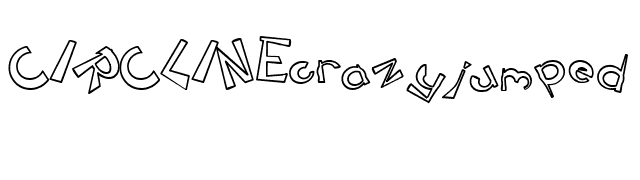 CIRCLINEcrazyjumped outline font preview