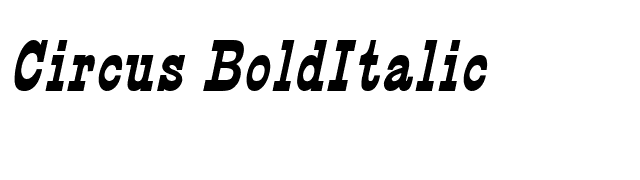 Circus BoldItalic font preview