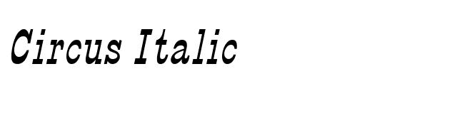 Circus Italic font preview