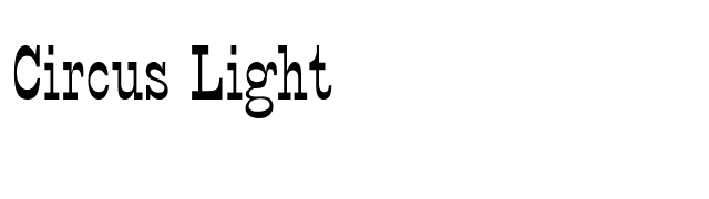 Circus Light font preview