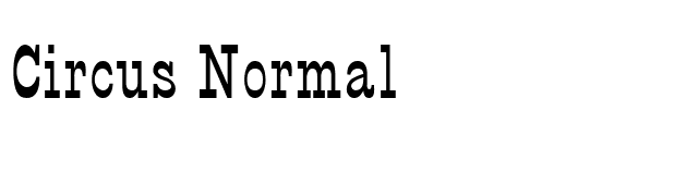 Circus Normal font preview