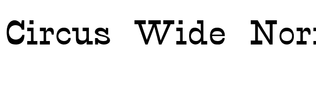 Circus Wide Normal font preview