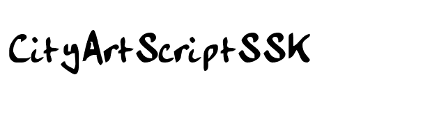 CityArtScriptSSK font preview