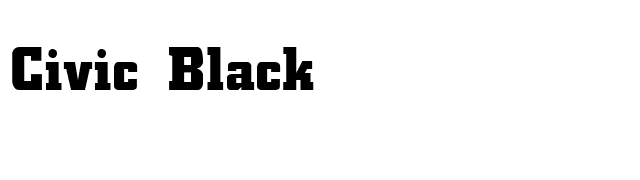 Civic Black font preview