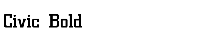 Civic Bold font preview