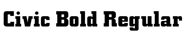 Civic Bold Regular font preview