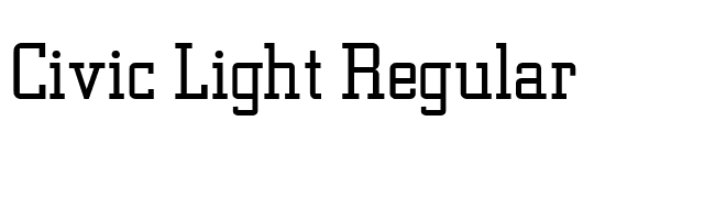 Civic Light Regular font preview