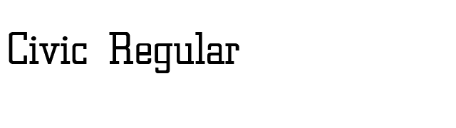 Civic Regular font preview